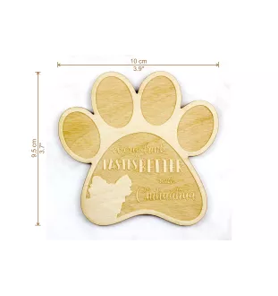 Chihuahua Langhaar - Tasse Untersetzer, graviert Untersetzer mit Hund, Geschenk für Hundeliebhaber von Art-Dog Marke