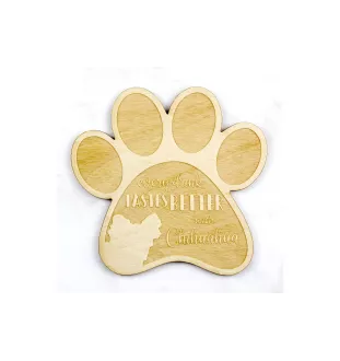 Chihuahua Langhaar - Tasse Untersetzer, graviert Untersetzer mit Hund, Geschenk für Hundeliebhaber von Art-Dog Marke