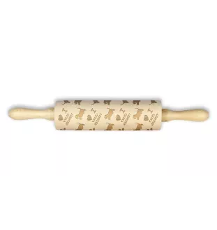 Cesky Terrier, Czech Terrier, Bohemian Terrier - rolling pin for dough with a dog, patterned rolling pin for ceramics, a gift for a cook from the Art-Dog brand