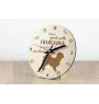 Chihuahua à poil long - horloge avec chien, horloge en bois avec gravure, horloge personnalisée par Art-Dog