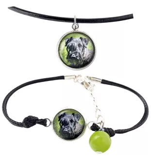 Cesky Terrier, Czech Terrier, Bohemian Terrier - a set of jewelry with your photo, handmade set, bracelet and necklace by Art.-Dog brand