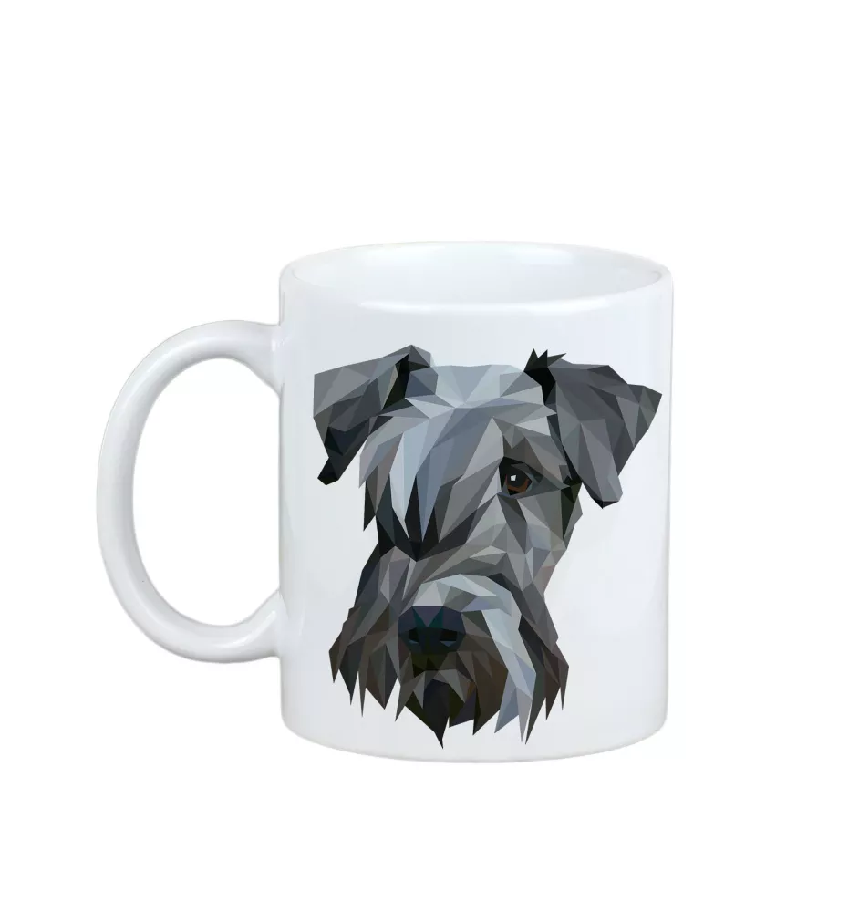 Tschechischer Terrier,   Böhmischer Terrier, Český Teriér - Becher mit einem Bild und dem Schriftzug geometrischer Hund Art-Dog