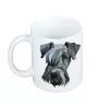 Cesky Terrier, Czech Terrier, Bohemian Terrier - cup with a geometric dog image and the inscription Art-Dog