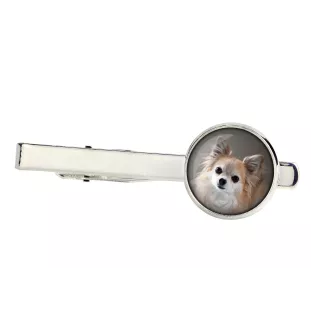 Chihuahua Langhaar - Krawattennadel, Schmuck, Schmuckstück für das Abendkleid der Marke Art-Dog