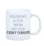 Terrier Tchèque, Cesky Terrier - tasse avec une photo et un motif de chien géométrique Art-Dog