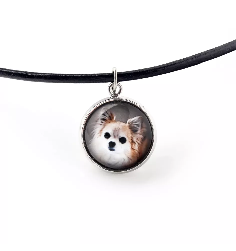 Chihuahua long-haired - necklace pendant with your photo, handmade, handcrafted jewelry by Art-Dog brand