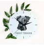 Cesky Terrier, Czech Terrier, Bohemian Terrier - geometric wall clock with a picture and the brand name Art-Dog
