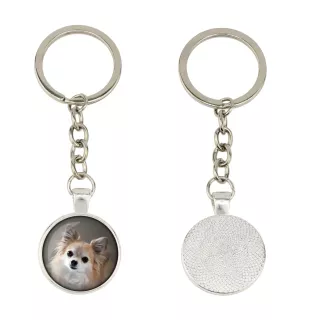 Chihuahua długowłosy brelok w pudełku ze zdjęciem Art-Dog