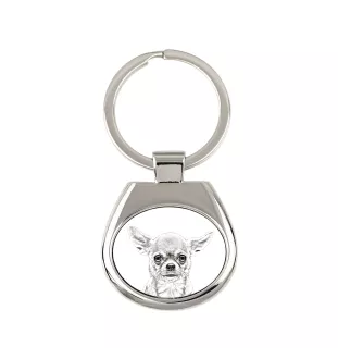 Chihuahua Langhaar - Schlüsselanhänger mit Hund, Anhänger mit Aufdruck, personalisierter Anhänger der Marke Art-Dog