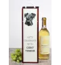Cesky Terrier, Czech Terrier, Bohemian Terrier - geometric box with a picture and inscription for wine by Art-Dog