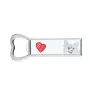 Chihuahua long-haired - bottle opener with a dog, personalized fridge opener, unique gift for a man by Art-Dog brand