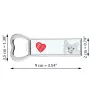 Chihuahua long-haired - bottle opener with a dog, personalized fridge opener, unique gift for a man by Art-Dog brand