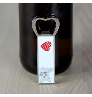 Chihuahua long-haired - bottle opener with a dog, personalized fridge opener, unique gift for a man by Art-Dog brand