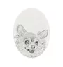 Chihuahua Langhaar - Gedenktafel mit einem Foto eines Hundes, Grabplatte mit Druck, personalisierte ovale Platte der Marke Art-Dog