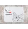 Chihuahua długowłosy podkładka pod mysz z psem Art-Dog