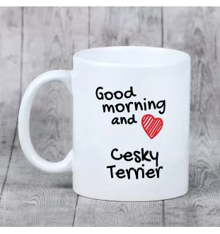 Terier czeski kubek z psem good morning Art-Dog