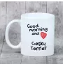Terier czeski kubek z psem good morning Art-Dog