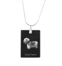 Terrier Tchèque, Cesky Terrier - Pendentif en cristal avec chien, collier en argent avec photo, pendentif personnalisé par la marque Art-Dog