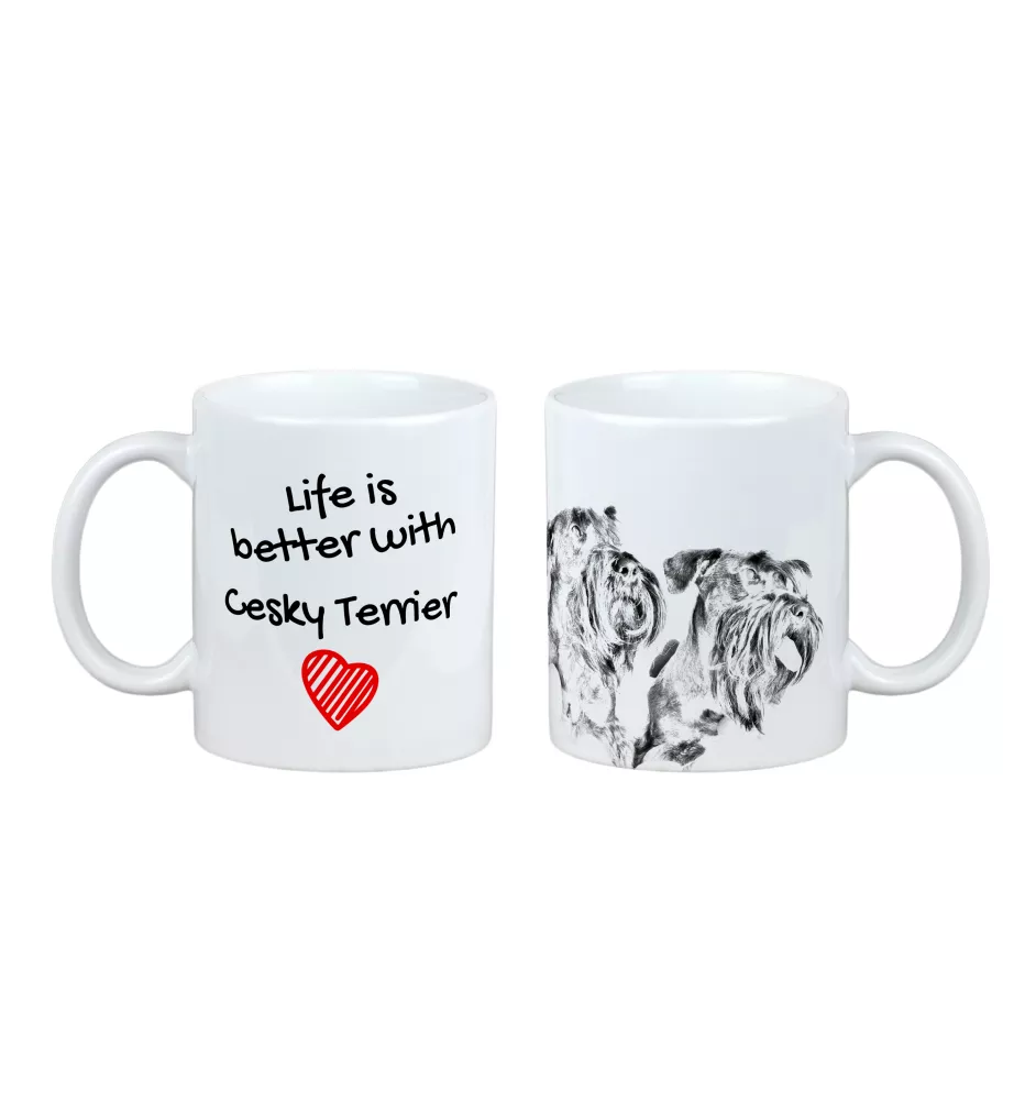 Tschechischer Terrier,   Böhmischer Terrier, Český Teriér - Tasse mit Hund, Tasse mit Bild, personalisiertes Geschenk der Marke Art-Dog