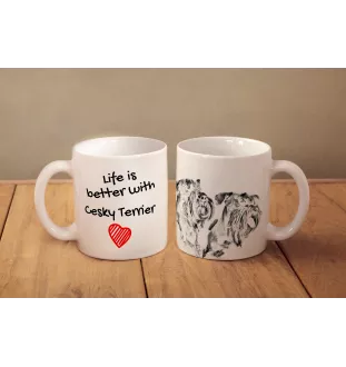Tschechischer Terrier,   Böhmischer Terrier, Český Teriér - Tasse mit Hund, Tasse mit Bild, personalisiertes Geschenk der Marke Art-Dog