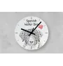 Chihuahua long-haired - wall clock with a dog, shelf clock with a print, personalized home decoration from the Art-Dog brand