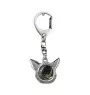 Chihuahua à poil court - Porte-clés argenté avec chien, décoration de sac à main, pendentif de sac à dos par la marque Art-Dog