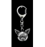 Chihuahua à poil court - Porte-clés argenté avec chien, décoration de sac à main, pendentif de sac à dos par la marque Art-Dog