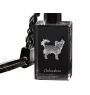 Chihuahua Langhaar - Schlüsselanhänger aus Kristall mit Hundefoto, beleuchteter Schlüsselanhänger, einzigartiges Geschenk der Marke Art-Dog
