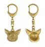 Chihuahua Kurzhaar - Vergoldeter Schlüsselanhänger mit Hund, Handtaschenschmuck, Luxus-Accessoire der Marke Art-Dog