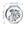 Terrier Tchèque, Cesky Terrier - miroir de poche avec chien, miroir personnalisé pour sac à main, miroir compact avec impression de la marque Art-Dog