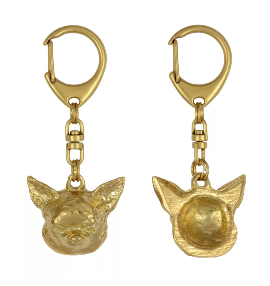 Chihuahua krótkowłosy brelok pozłacany w pudełku Art-Dog
