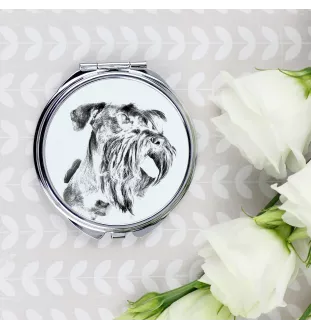 Cesky Terrier, Czech Terrier, Bohemian Terrier - Pocket mirror with a dog, personalized mirror for a purse, compact mirror with Art-Dog brand print.