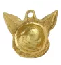 Chihuahua à poil court - Porte-clés doré avec chien dans boîte cadeau, décoration de sac à main, accessoire de luxe de la marque Art-Dog