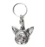 Chihuahua short-haired, Chihuahua smooth - Silver-plated pendant with a dog in a decorative box, handbag decoration, backpack pendant by Art-Dog brand
