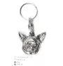 Chihuahua Kurzhaar - Versilberter Anhänger mit einem Hund in einer dekorativen Box, Handtaschenschmuck, Rucksackanhänger der Marke Art-Dog