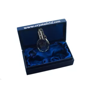 Chihuahua long-haired - pendant with a photo of a dog, crystal key ring in a gift box, a unique gift by Art-Dog