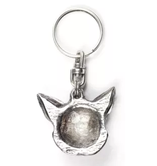 Chihuahua à poil court - Pendentif argenté avec un chien dans une boîte décorative, décoration de sac à main, pendentif de sac à dos par la marque Art-Dog