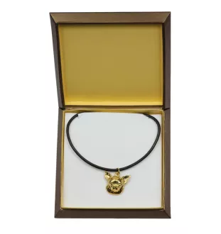 Chihuahua à poil court - Collier de chien dans une boîte cadeau, pendentif plaqué or pour les fans de chiens, bijoux remarquables par Art-Dog