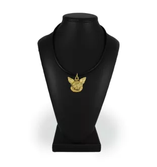 Chihuahua Kurzhaar - Hundehalsband, vergoldeter Anhänger für Hundefans, einzigartiger Schmuck der Marke Art-Dog