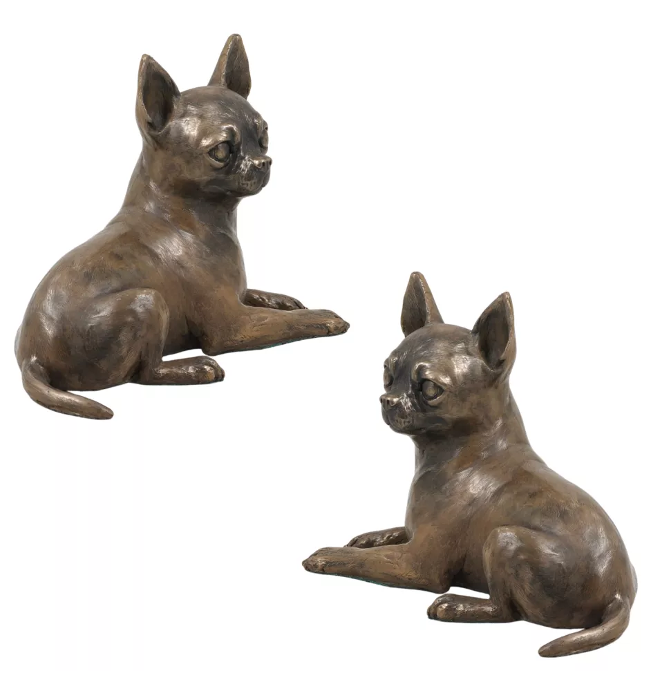Chihuahua short-haired, Chihuahua smooth - dog statue, figurine for office, trophy for dog show by Art-Dog brand