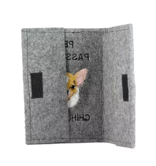 Chihuahua short-haired, Chihuahua smooth - Dog passport case, document case, gift for the traveller from the Art-Dog brand