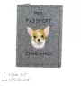 Chihuahua short-haired, Chihuahua smooth - Dog passport case, document case, gift for the traveller from the Art-Dog brand