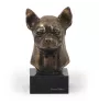 Chihuahua Kurzhaar I - Hundestatue, Büste auf Steinsockel, Skulptur, Trophäe für Hundeausstellung der Marke Art-Dog