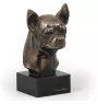 Chihuahua Kurzhaar I - Hundestatue, Büste auf Steinsockel, Skulptur, Trophäe für Hundeausstellung der Marke Art-Dog