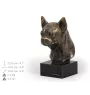 Chihuahua à poil court I - Statue de chien, buste sur socle en pierre, sculpture, trophée pour exposition canine par la marque Art-Dog