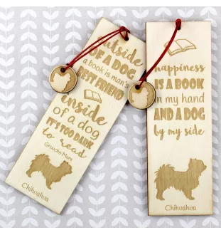 Chihuahua Langhaar - Lesezeichen mit Hund, personalisiertes Lesezeichen, Hundeaccessoire für Leser der Marke Art-Dog