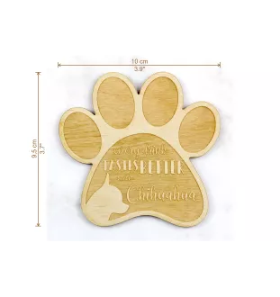 Chihuahua Kurzhaar I - Tasse Untersetzer, graviert Untersetzer mit Hund, Geschenk für Hundeliebhaber von Art-Dog Marke