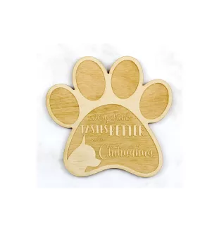 Chihuahua à poil court I - Sous-verre mug, sous-verre gravé avec chien, cadeau pour amoureux des chiens par la marque Art-Dog