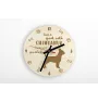Chihuahua à poil court - horloge avec chien, horloge en bois avec gravure, horloge personnalisée par Art-Dog
