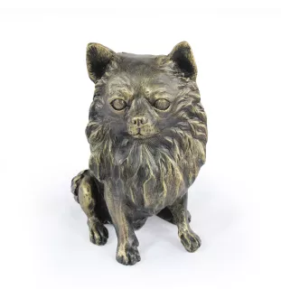 Chihuahua à poil court - statue de chien, chien assis pour bureau, décoration pour le salon d'un amoureux des chiens par Art-Dog